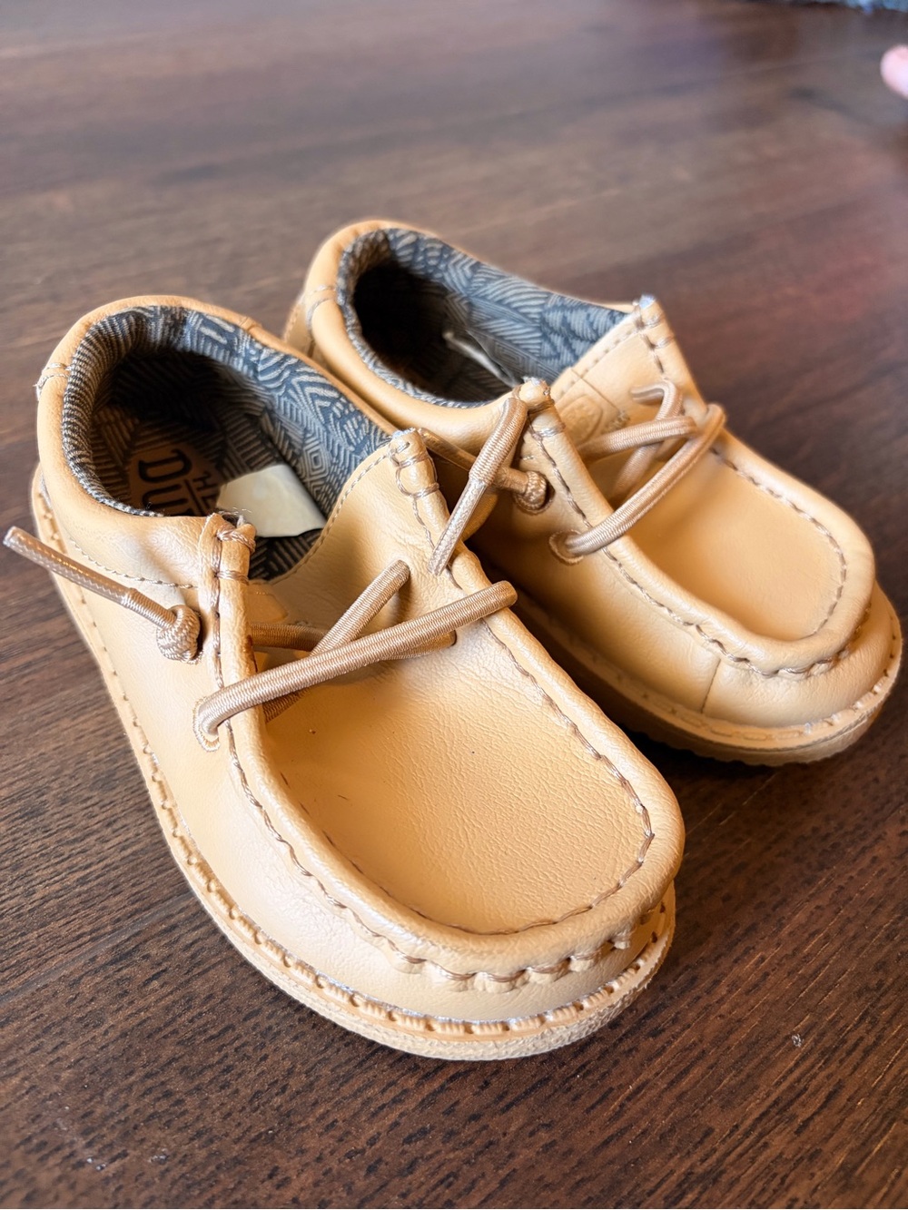 Hey Dude Classic Kids Moccasin Shoes in Tan